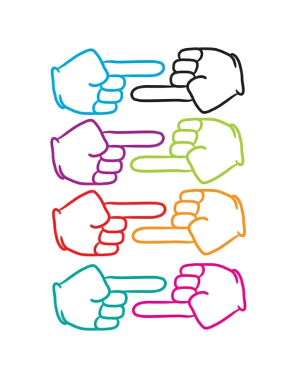 Die-Cut Magnetic Pointing Fingers, 8 Pieces