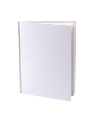 Hardcover Blank Book 6" x 8" Portrait, White