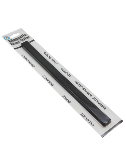 Magnetic Magi-Strips, Black, 12'
