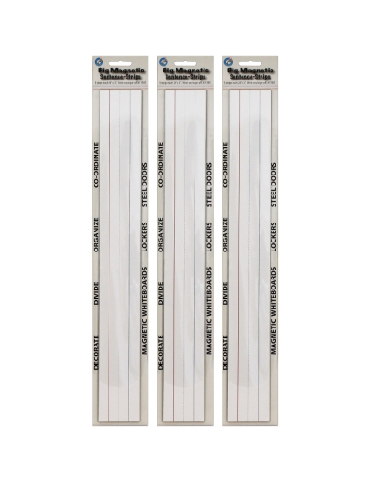 Big Magnetic Sentence Strips, 3" x 24", 5 Per Pack, 3 Packs