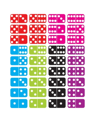 Die-Cut Magnetic Dominoes, 36 Pieces