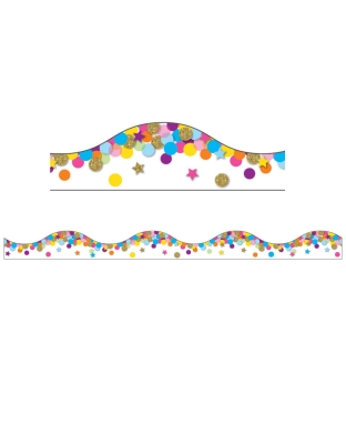 Magnetic Scallop Border, Confetti, 12'