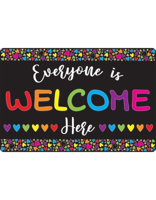 Computer Mouse Pad, 8" x 10", Everyone is Welcome Here, Hearts