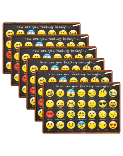 Computer Mouse Pad, 8" x 10", How are You Feeling, Pack of 6