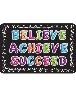 The Original Fun Mat&reg; Computer Mouse Pad, 11.75x8 in, Believe, Achieve, Succeed, Chalk Loops