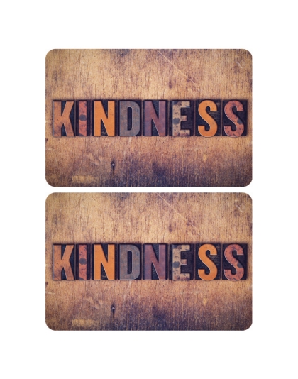 The Original Fun Mat&reg; Computer Mouse Pad, 11.75x8 in, Kindness, Letterpress, Set of 2