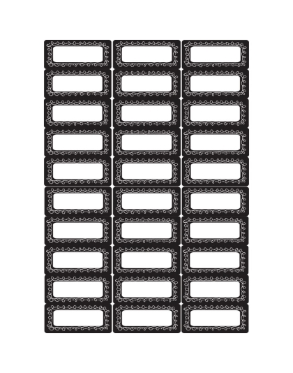 Die-Cut Magnetic Foam Chalk Loop Labels/Nameplates, 30 Pieces