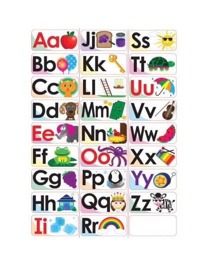 ABC Picture Words Double-Sided Magnets, 27 Pieces