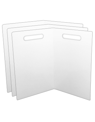 Folding Magnetic Whiteboard, White, Pack of 3