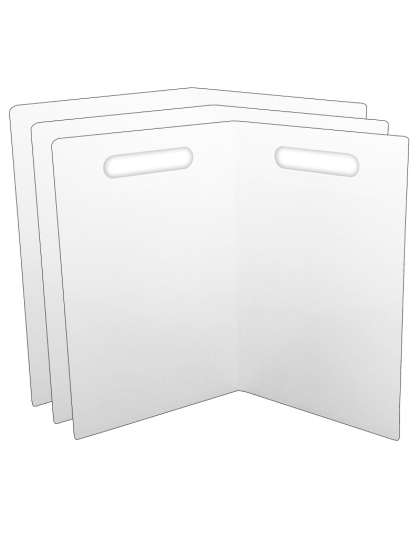 Folding Magnetic Whiteboard, White, Pack of 3