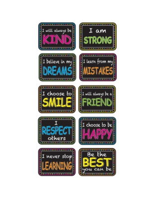 Non-Magnetic Mini Whiteboard Erasers, Character Building, Pack of 10