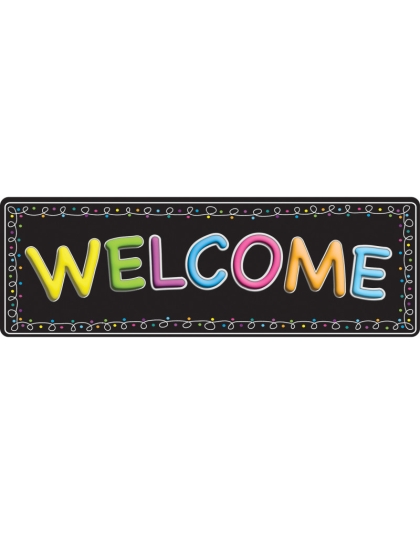 The Original Fun Mat&trade;, Mat Runner, 15.5" x 47", Welcome Chalk Loops