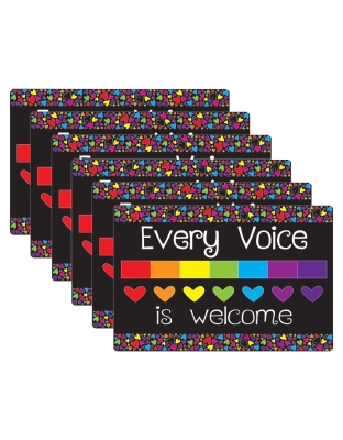 Computer Mouse Pad, 8" x 10", Every Voice is Welcome Here, Pack of 6