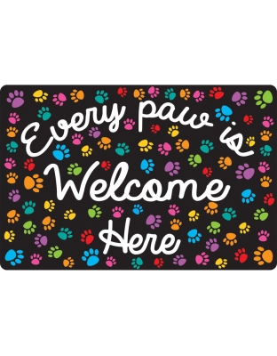 Computer Mouse Pad, 8" x 10", Every Paw is Welcome Here