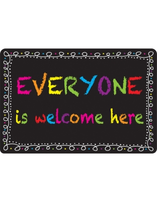Computer Mouse Pad, 8" x 10", Everyone is Welcome Here, Chalk Loop