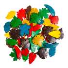 Coconut Shell Leaf Loose Parts, 50 Pieces