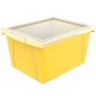 4 Gallon Storage Bin with Lid, Yellow