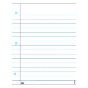 Notebook Paper Wipe-Off&reg; Chart, 22" x 28"