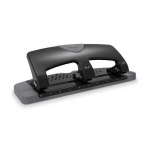 SmartTouch 3-Hole Punch, 20-Sheet Capacity, Black