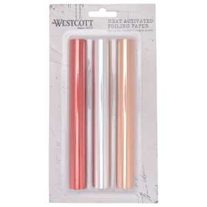 3-Pack Crafting Heat Activated Foil Rolls, Red, Silver, Gold