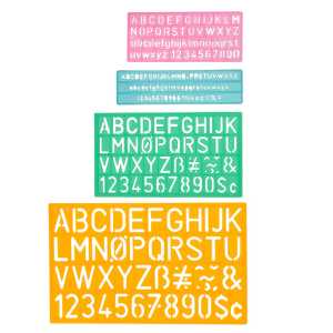 Letter Stenciling Guides, 4-Piece Set