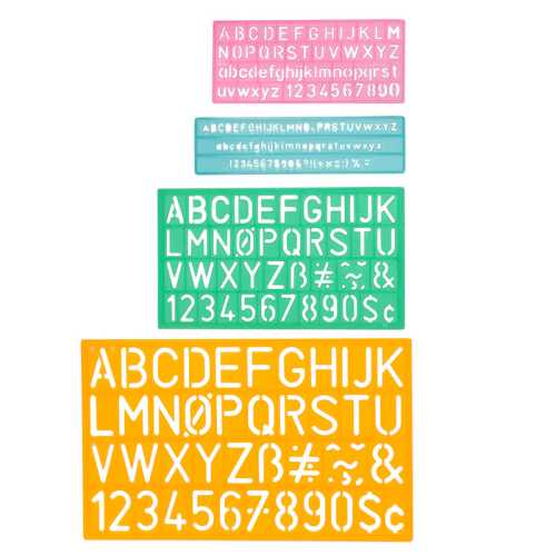 Letter Stenciling Guides, 4-Piece Set
