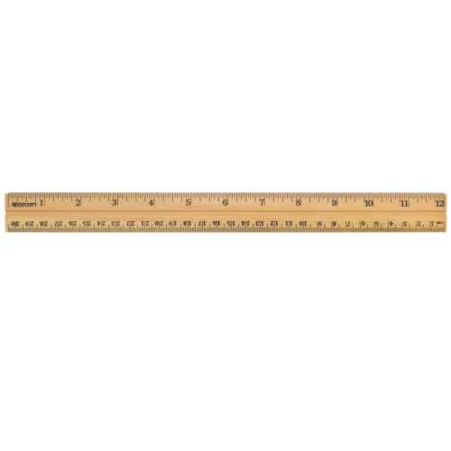 School Wood Ruler, 12