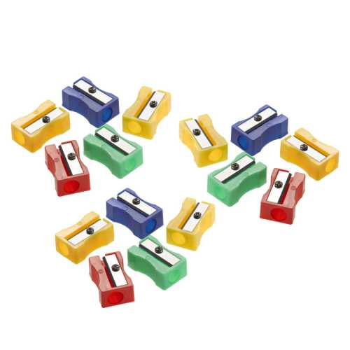 Single-Hole Pencil Sharpener, Assorted Colors (No Color Choice), 24 Per Pack, 3 Packs