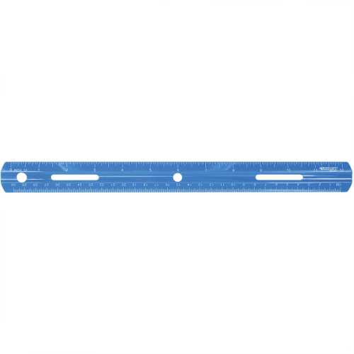 Plastic Ruler, Standard/Metric, 12 in (30 Cm) Long, Asst Colors, 36 Pack