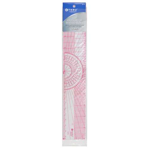 Beveled Protractor Ruler, 12