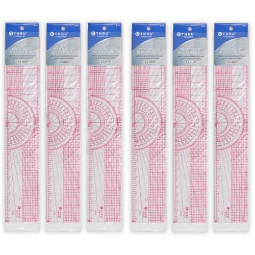 Beveled Protractor Ruler, 12