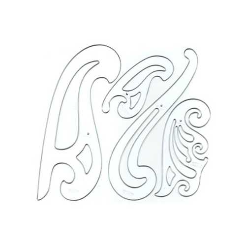 French Curves Drawing Template Set, 4 Pieces