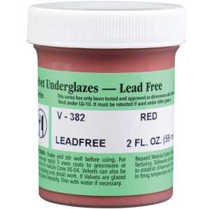 Velvet Underglaze, 2 oz, Red V-382
