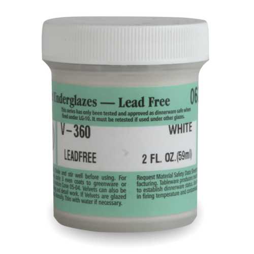 Velvet Underglaze, 2 oz, White V-360