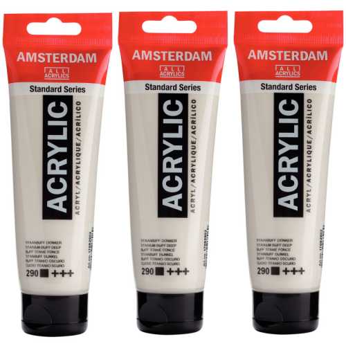 Standard Acrylic Paint, 120ml, Titan Buff Deep 290, Pack of 3