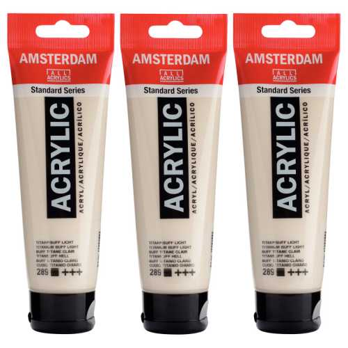 Standard Acrylic Paint, 120ml, Titan Buff Light 289, Pack of 3