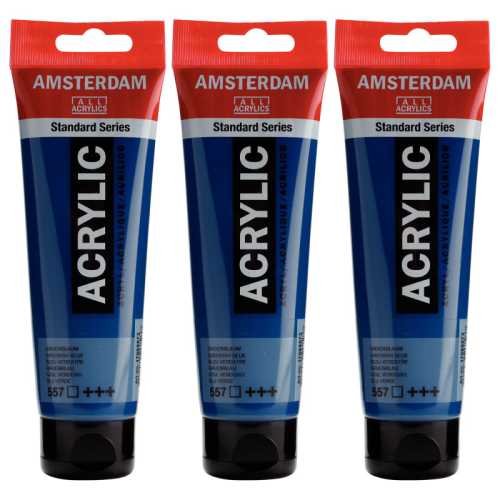 Standard Acrylic Paint, 120ml, Greenish Blue 557, Pack of 3
