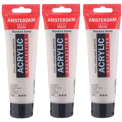 Standard Acrylic Paint, 120ml, Pearl Red 819, Pack of 3