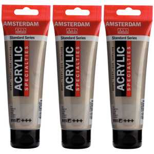Standard Acrylic Paint, 120ml, Pewter 815, Pack of 3