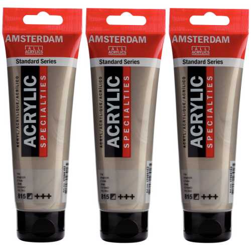 Standard Acrylic Paint, 120ml, Pewter 815, Pack of 3