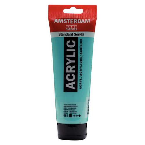 Standard Acrylic Paint Tube, 250 mL, Turquoise Green 661