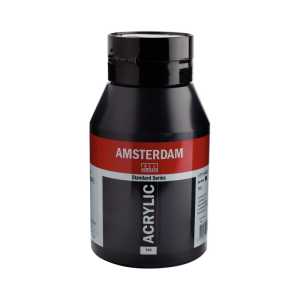 Standard Acrylic Paint Tube, 1000 mL, Lamp Black 702