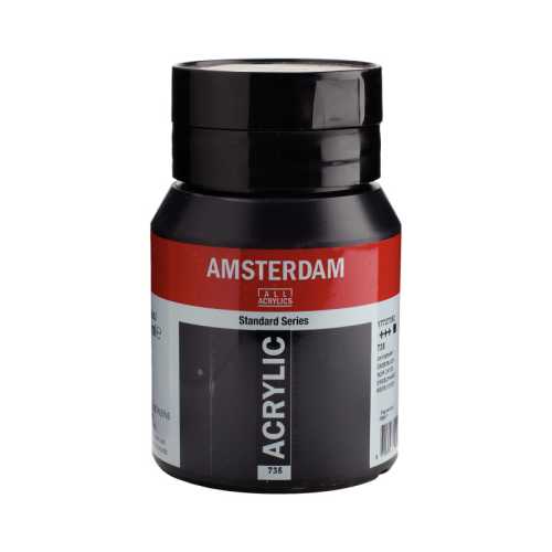 Standard Acrylic Paint Tube, 500 mL, Oxide Black 735