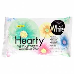 Hearty&reg; Super Lightweight Modeling Clay, White, 5.25 oz