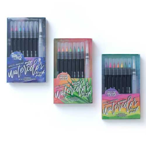 Watercolor Brush Pens, 24-Pack