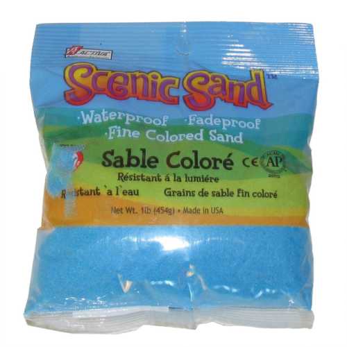 Scenic Sand&trade; Craft Colored Sand, Light Blue, 1 lb (454 g) Bag
