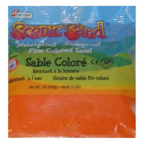 Scenic Sand&trade; Craft Colored Sand, Orange, 1lb (454g) Bag