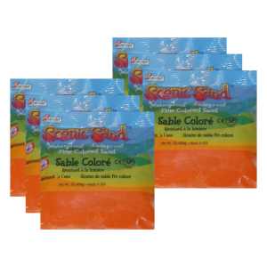 Scenic Sand&trade; Craft Colored Sand, Orange, 1lb (454g) Bag, Pack of 6