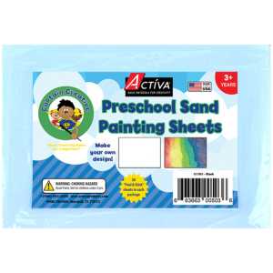 Preschool Sand Art Sheets, Blank, 5x7 in, 30 Sheets