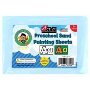 Preschool Sand Painting Sheets, Alphabet Theme, 5x7 in, 30 Sheets
